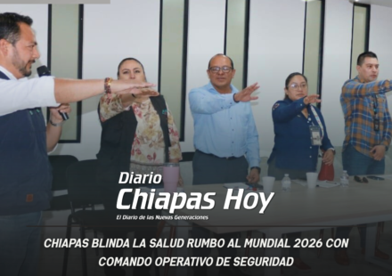 Instala Chiapas Comando Operativo de Seguridad en Salud rumbo al Mundial 2026.