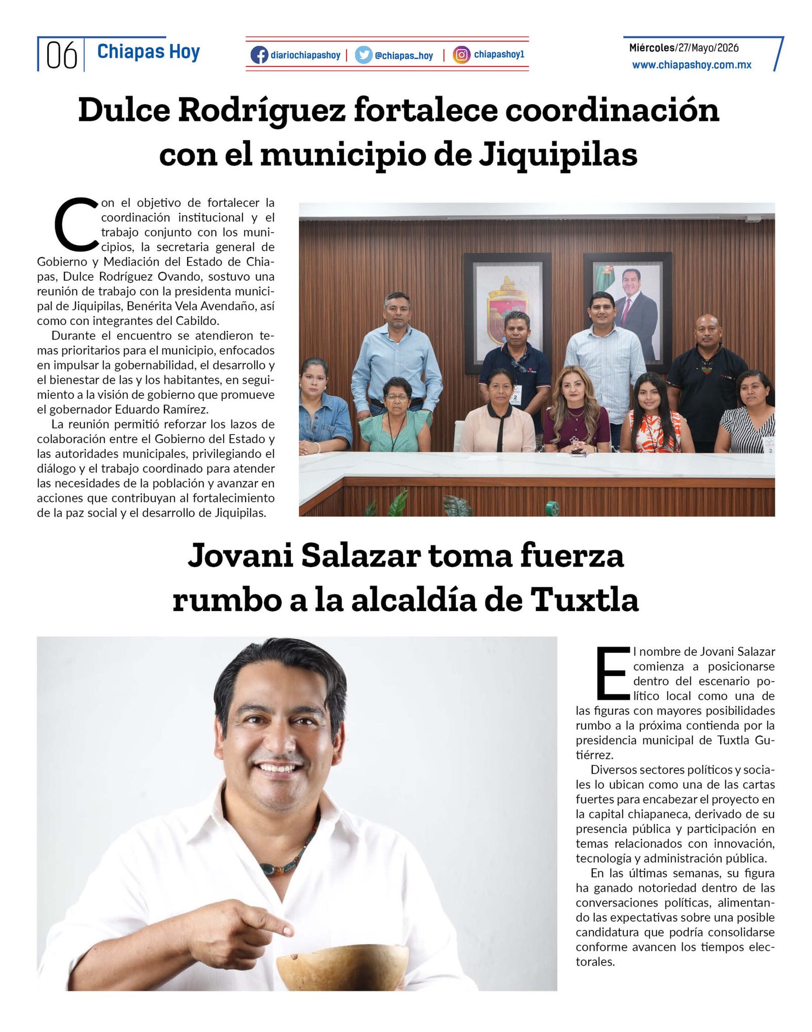 CHIAPAS HOY 27 DE MAYO 20266