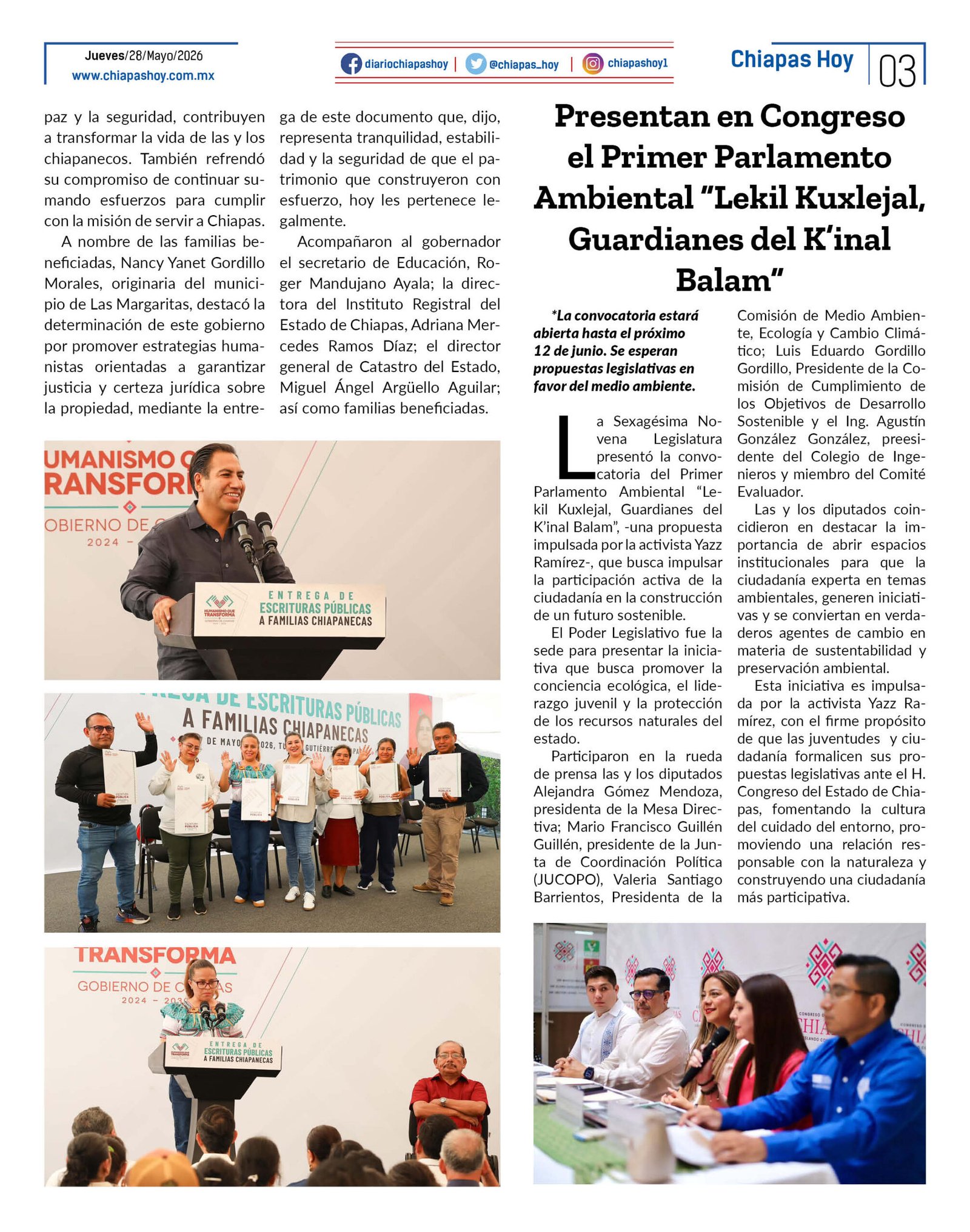 CHIAPAS HOY 28 DE MAYO 20263