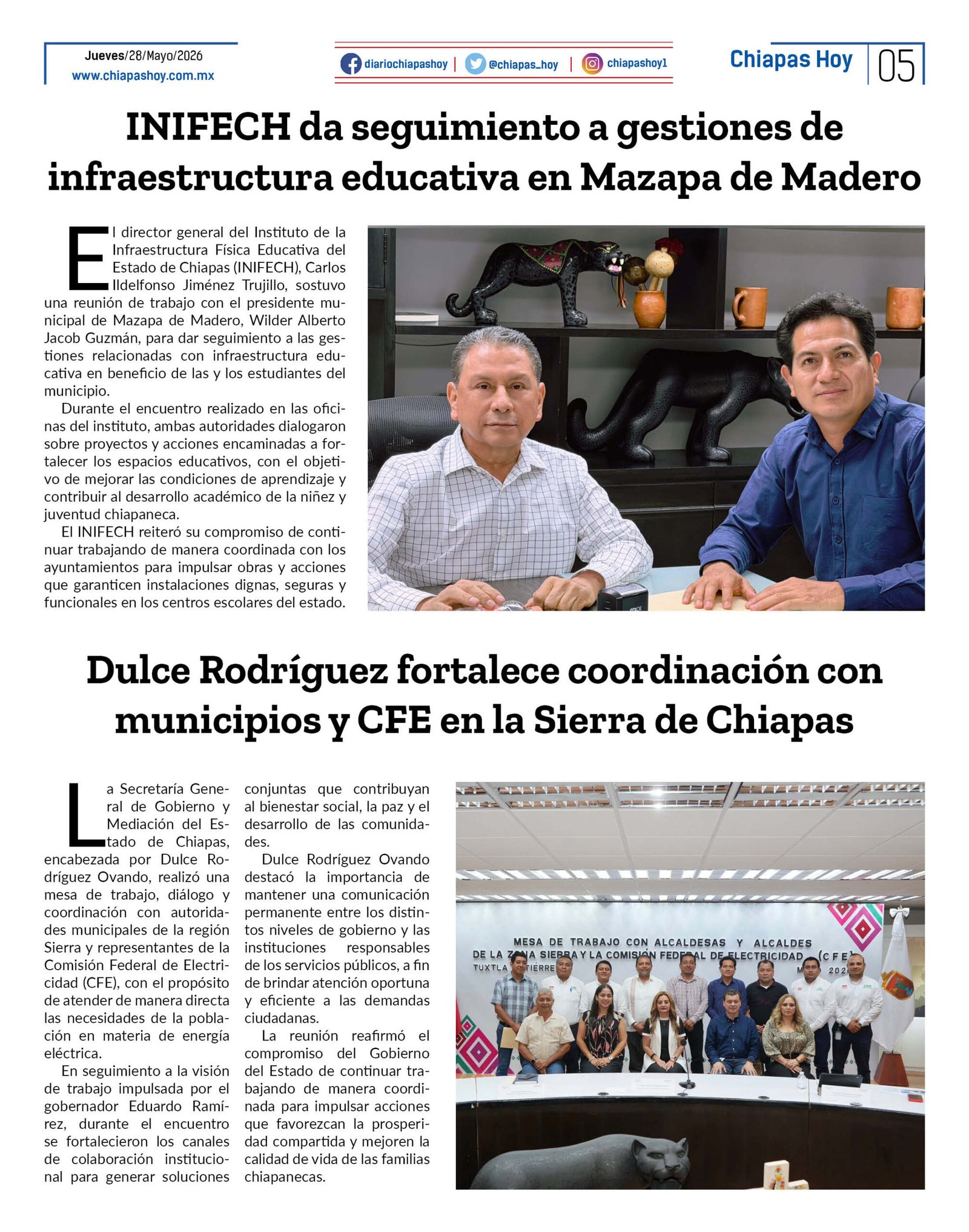 CHIAPAS HOY 28 DE MAYO 20265