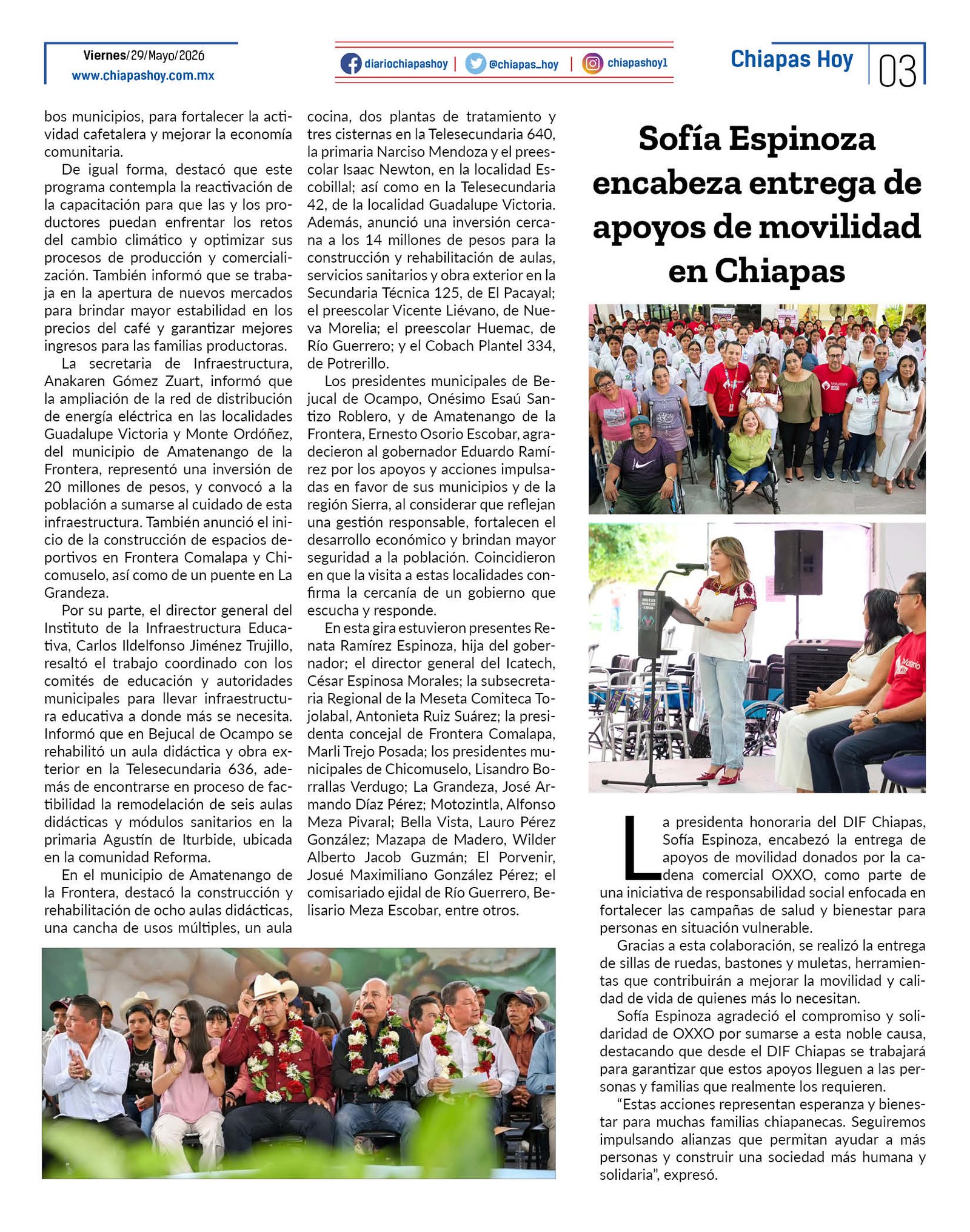 CHIAPAS HOY 29 DE MAYO 20263