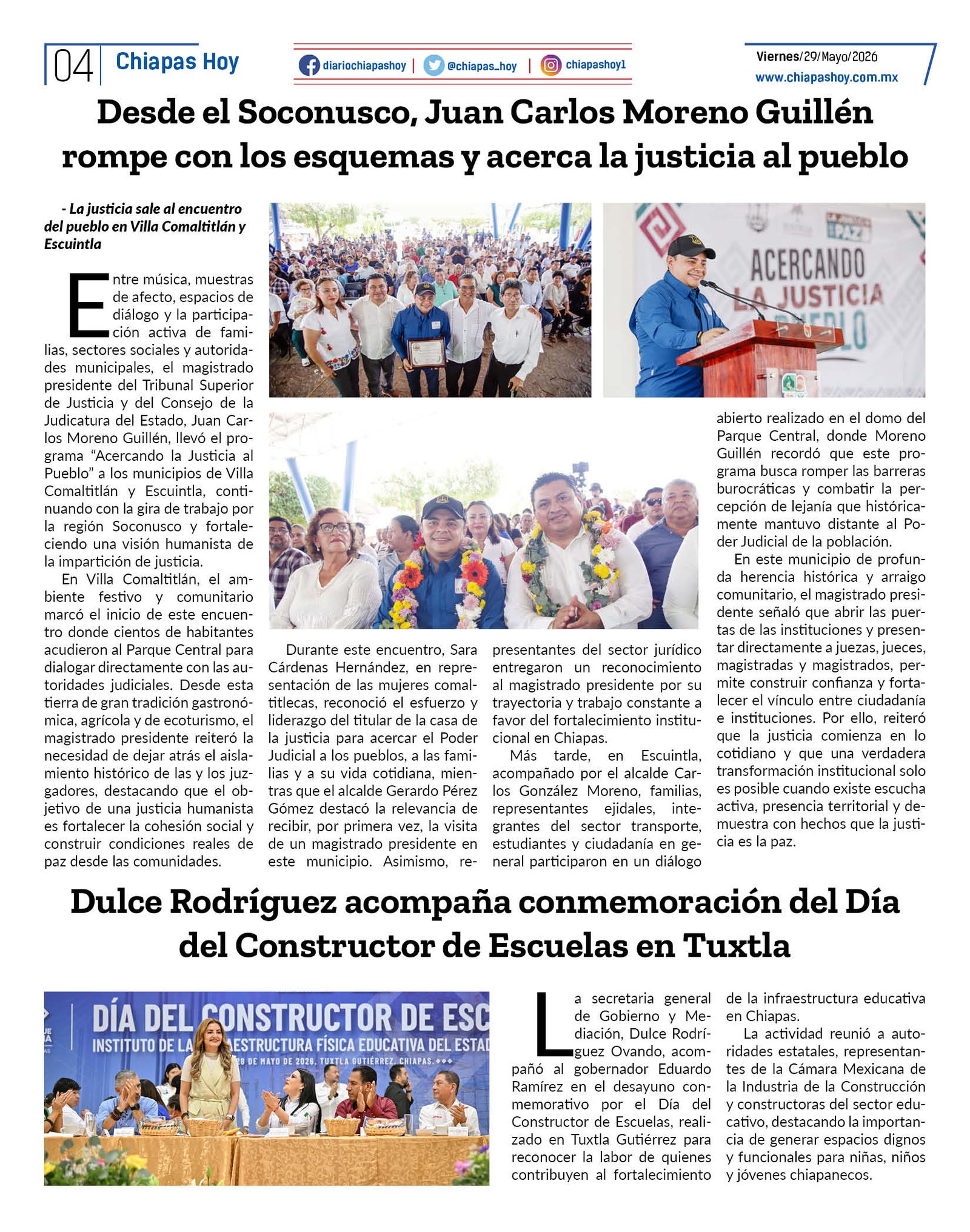 CHIAPAS HOY 29 DE MAYO 20264