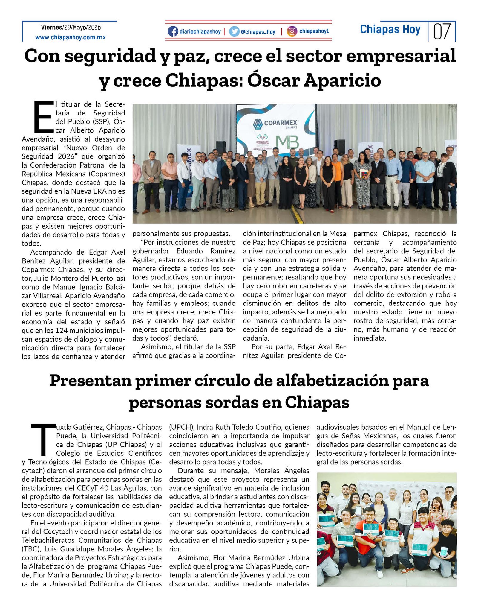CHIAPAS HOY 29 DE MAYO 20267