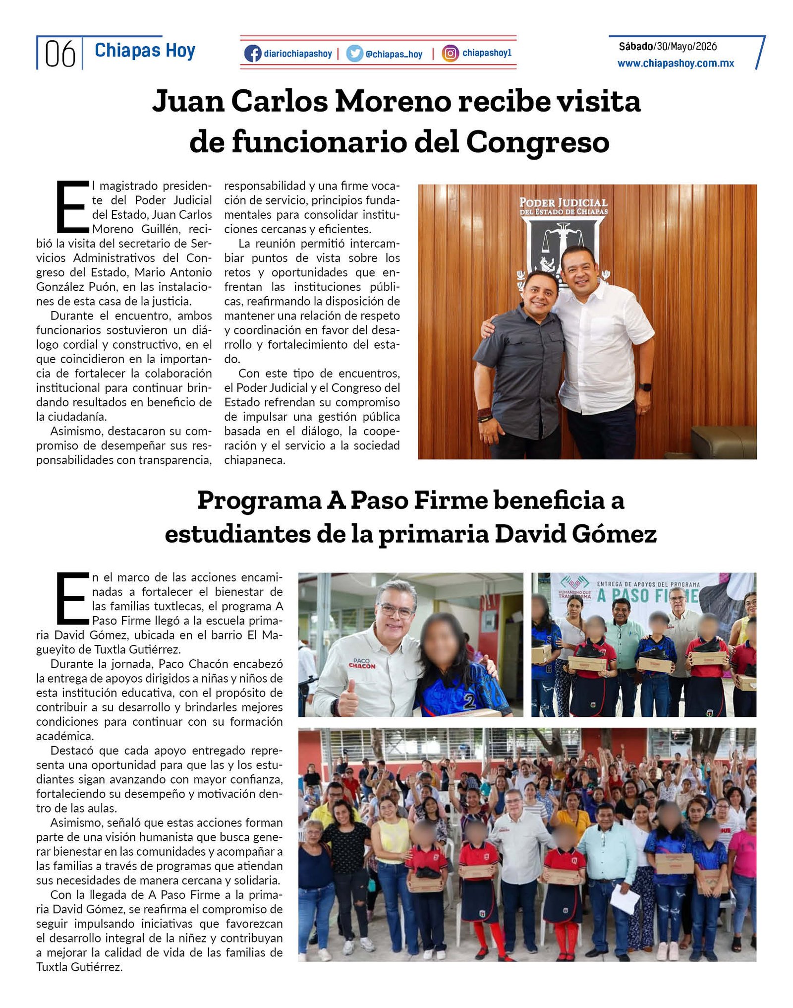 CHIAPAS HOY 30 DE MAYO 20266