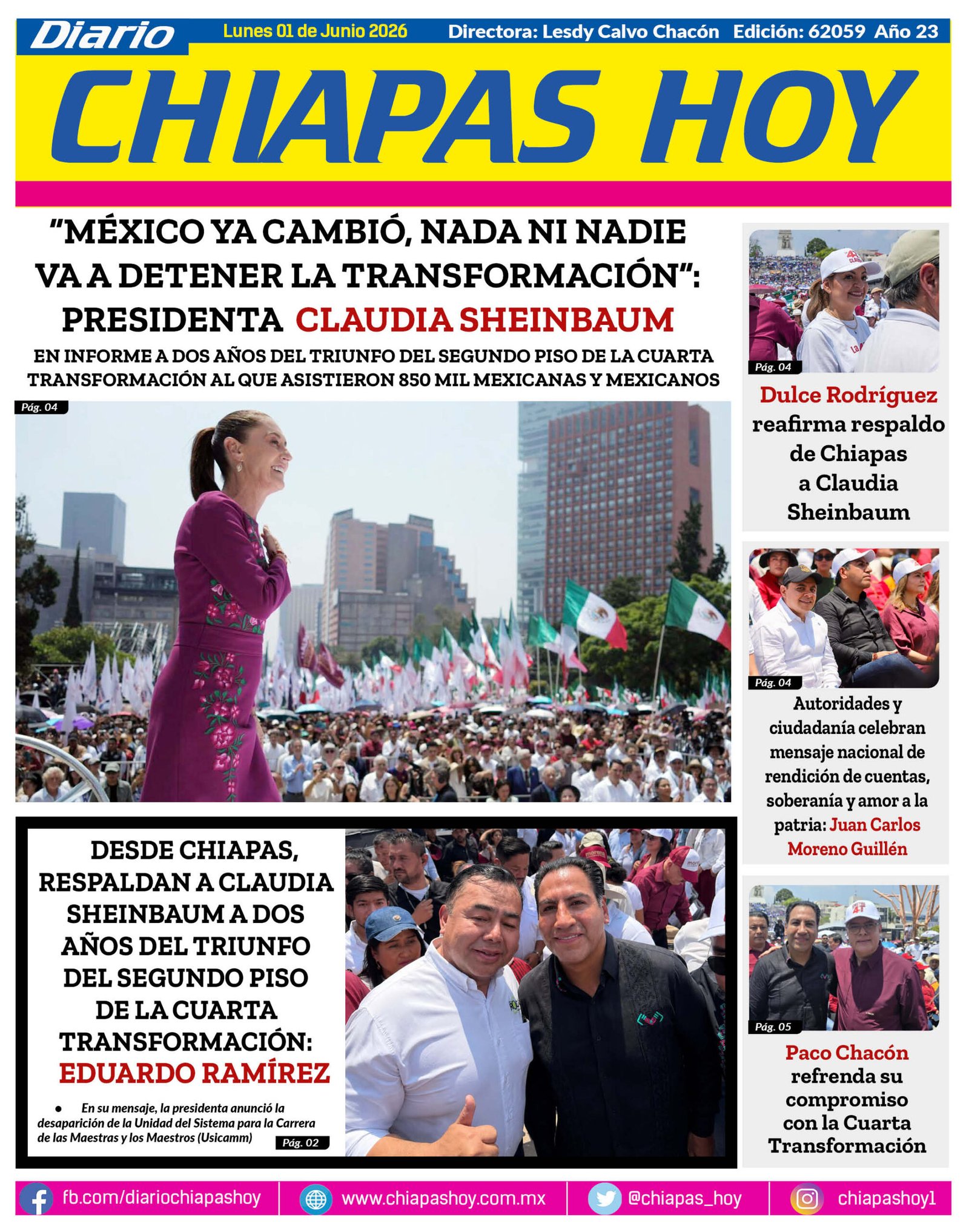 CHIAPAS HOY 01 DE JUNIO 2026