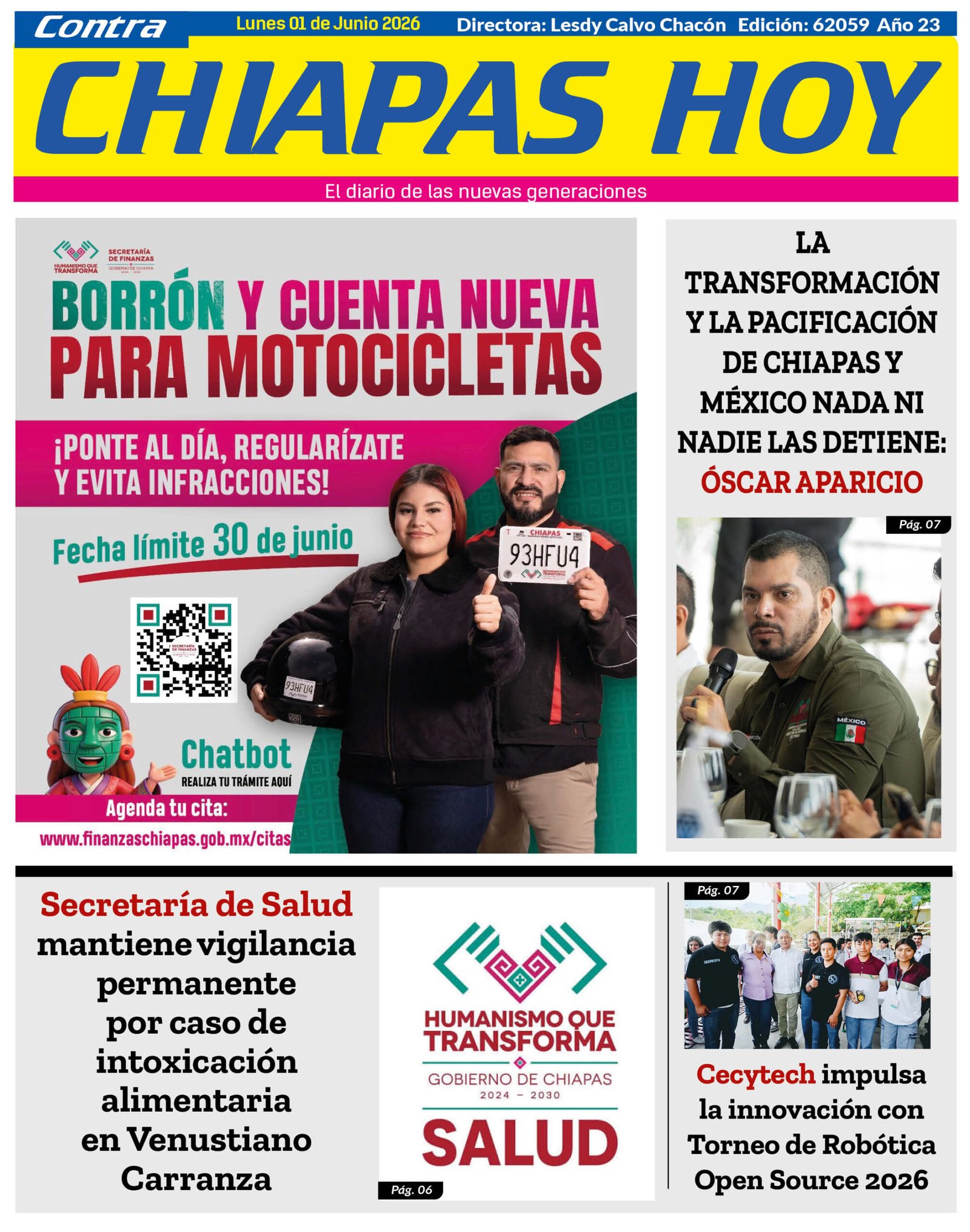 CHIAPAS HOY 01 DE JUNIO 20268