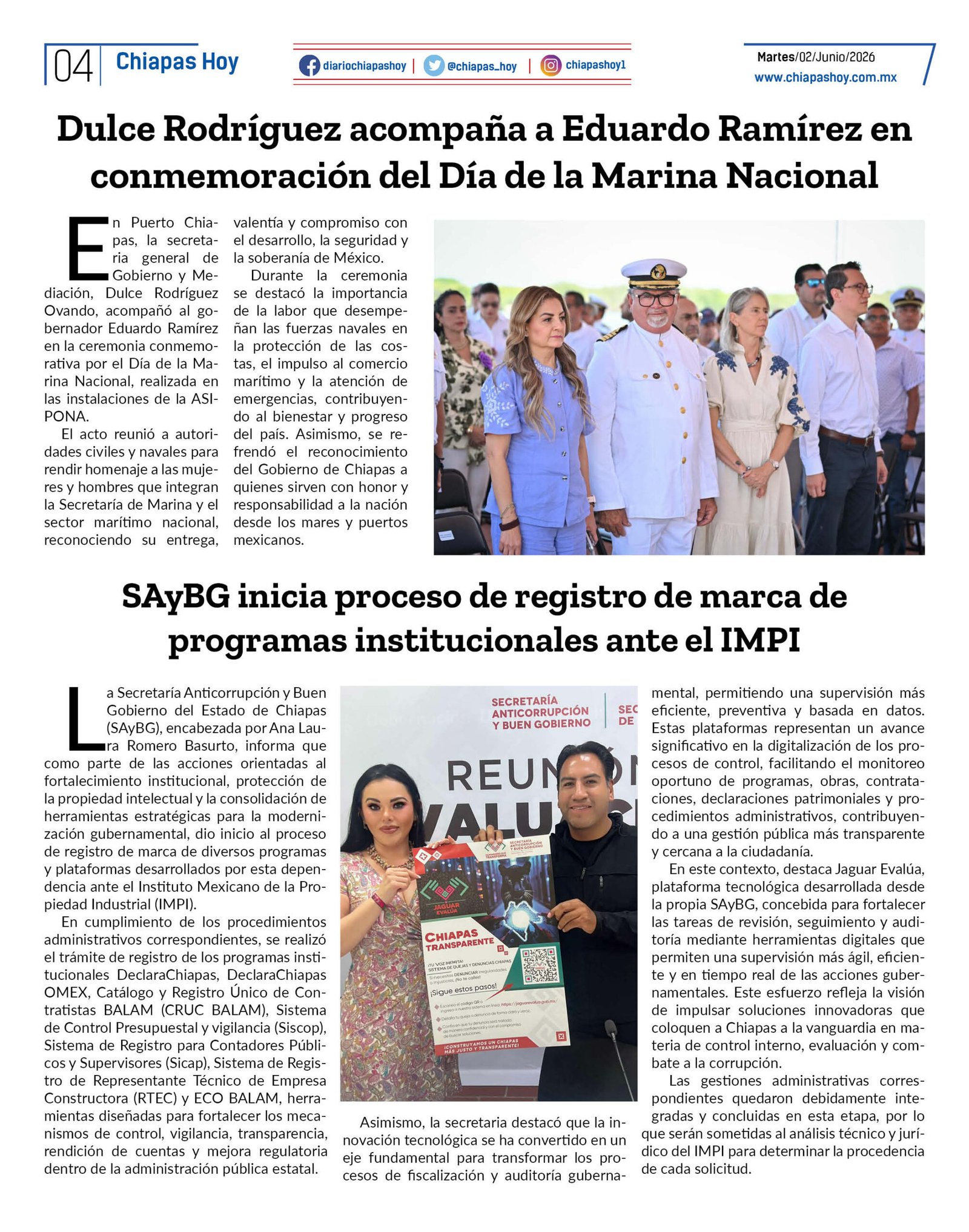 CHIAPAS HOY 02 DE JUNIO 20264
