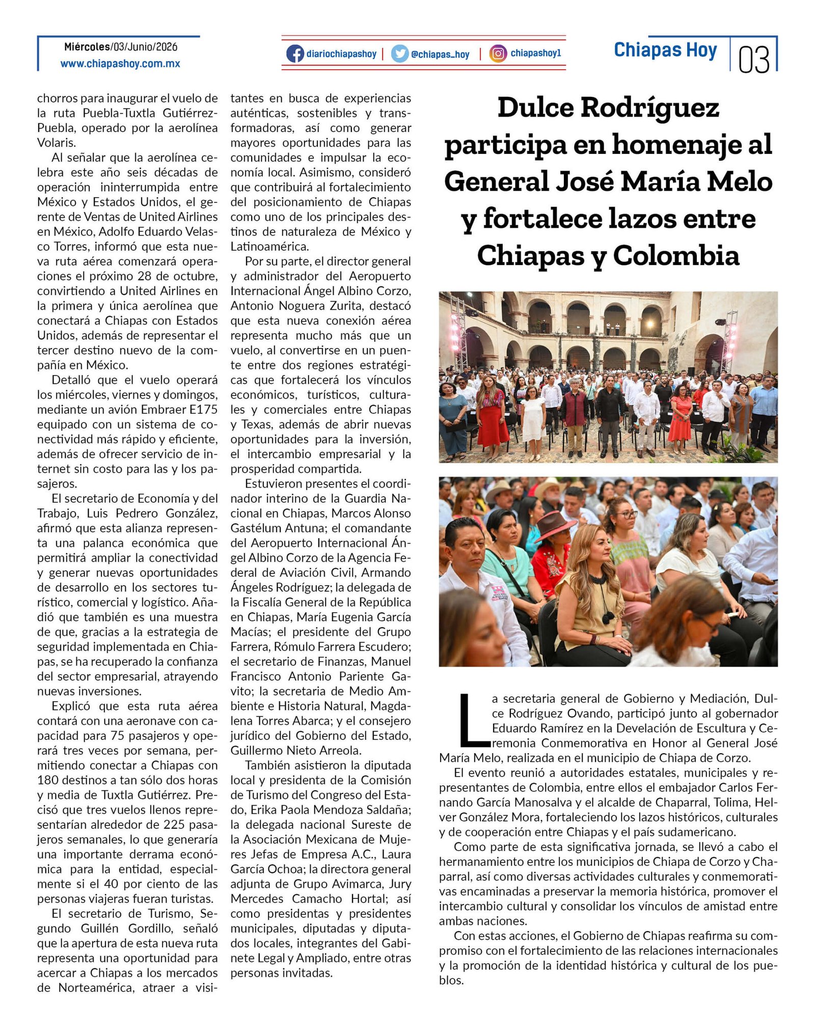 CHIAPAS HOY 03 DE JUNIO 20263