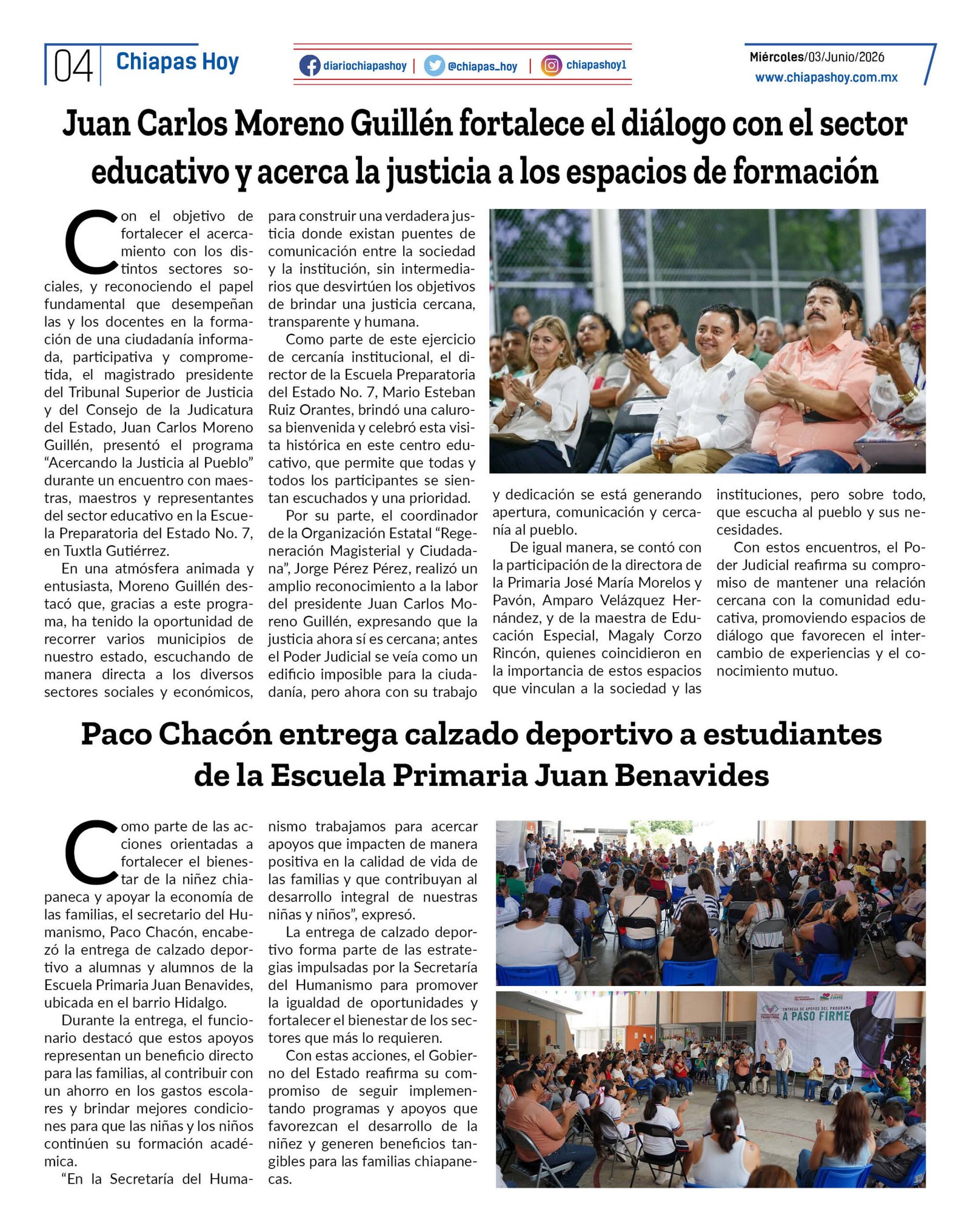 CHIAPAS HOY 03 DE JUNIO 20264