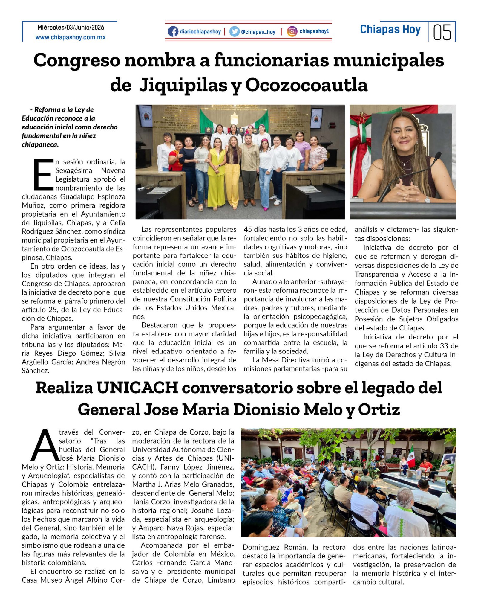CHIAPAS HOY 03 DE JUNIO 20265