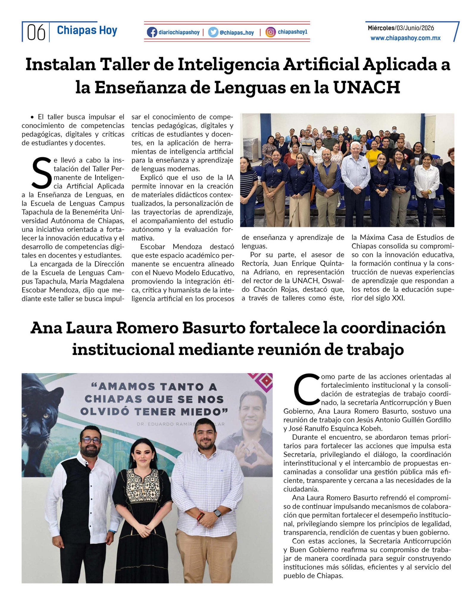 CHIAPAS HOY 03 DE JUNIO 20266