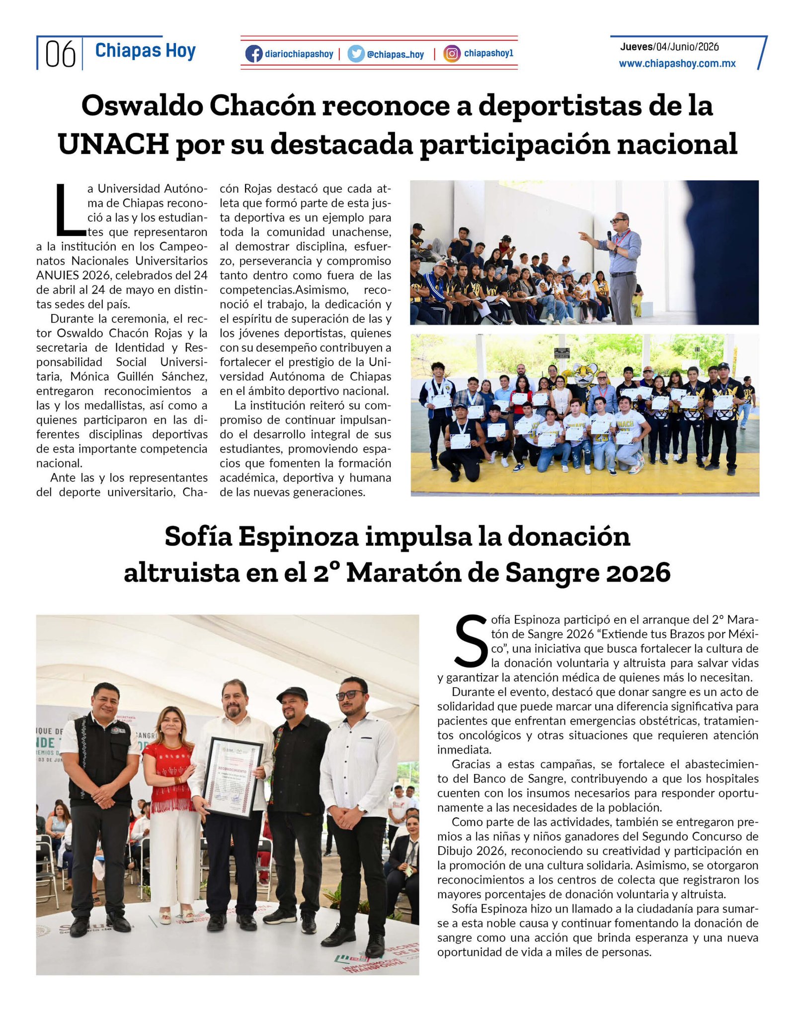 CHIAPAS HOY 04 DE JUNIO 20266