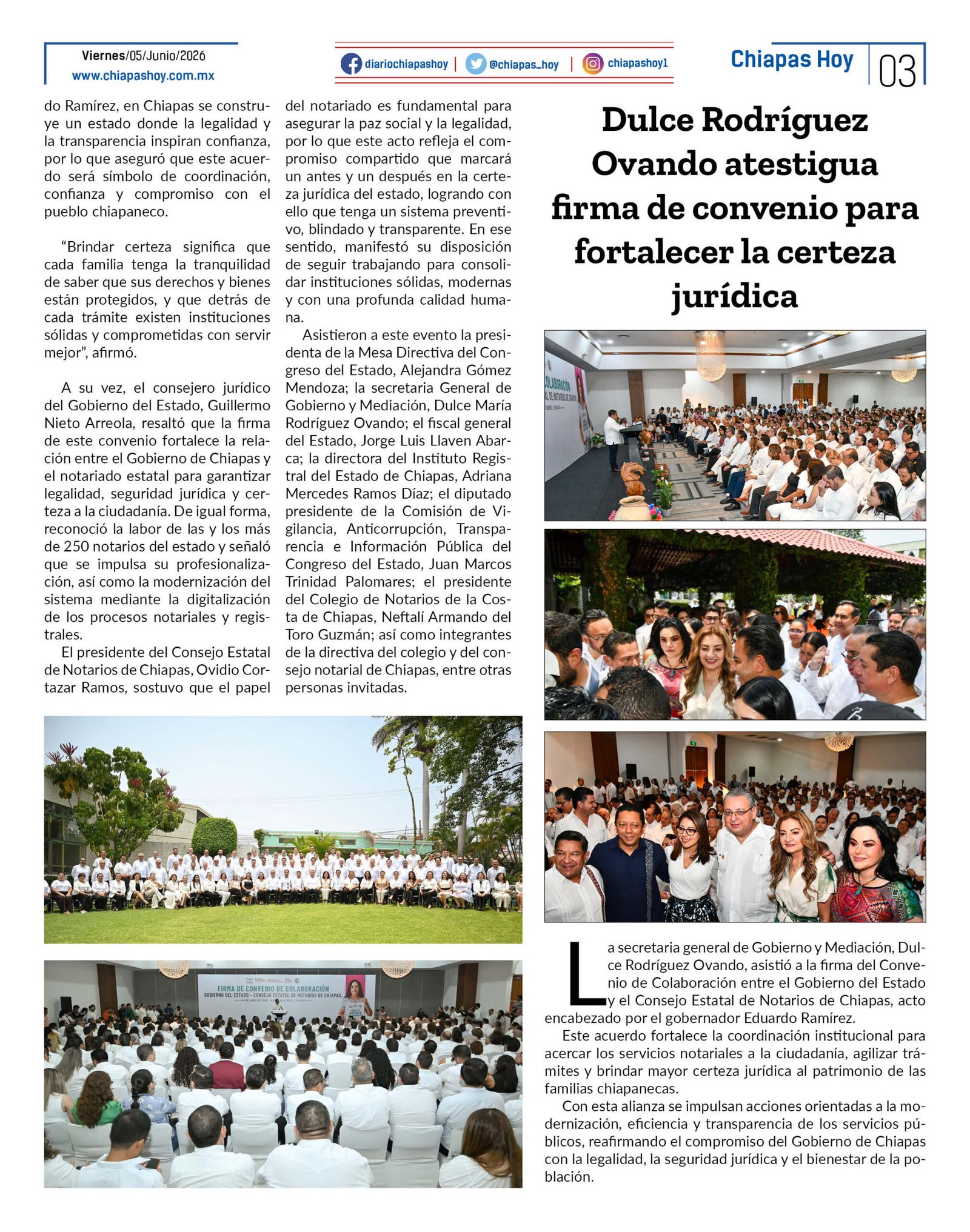 CHIAPAS HOY 05 DE JUNIO 20263