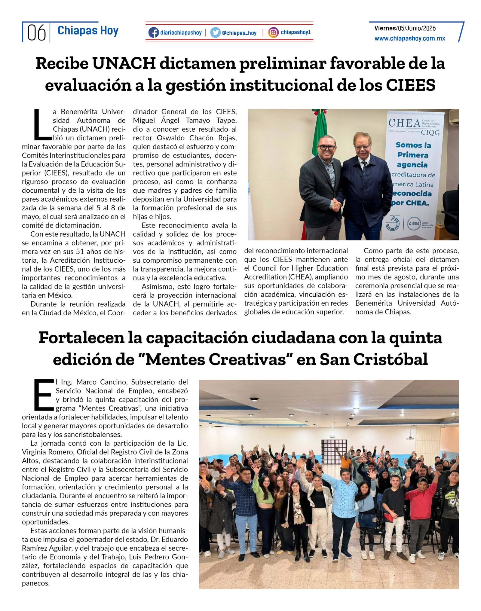 CHIAPAS HOY 05 DE JUNIO 20266