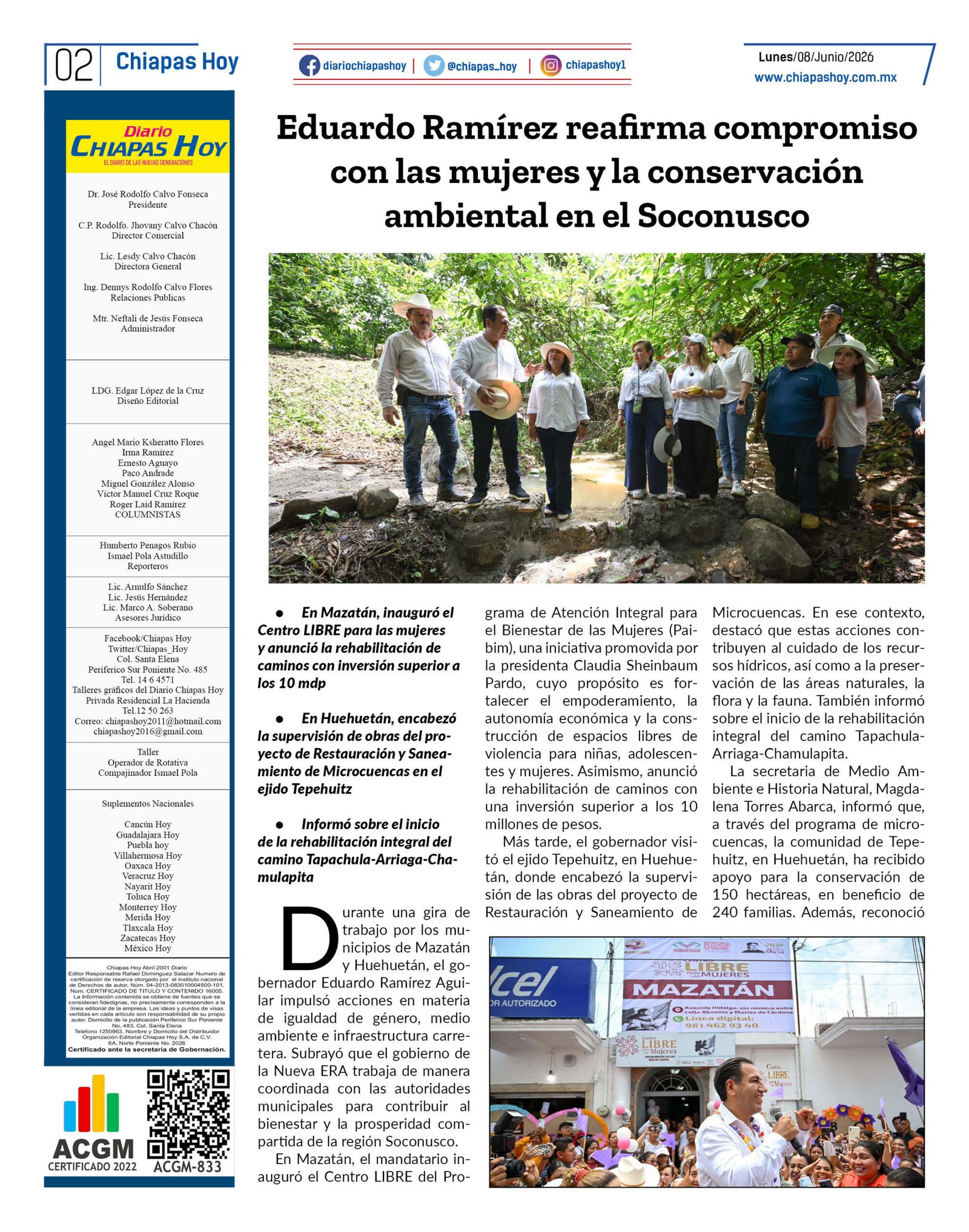 CHIAPAS HOY 08 DE JUNIO 20262