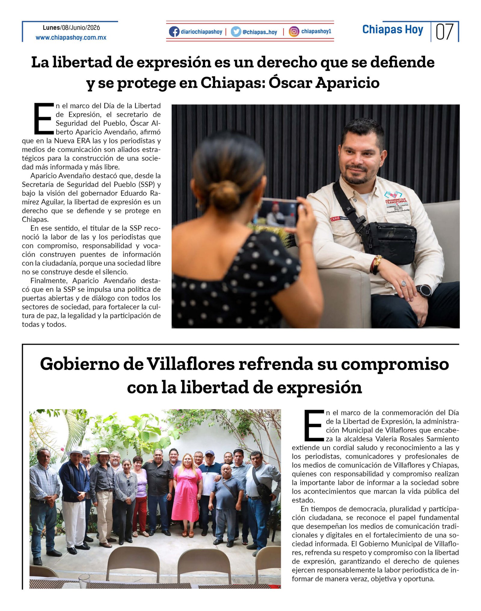 CHIAPAS HOY 08 DE JUNIO 20267