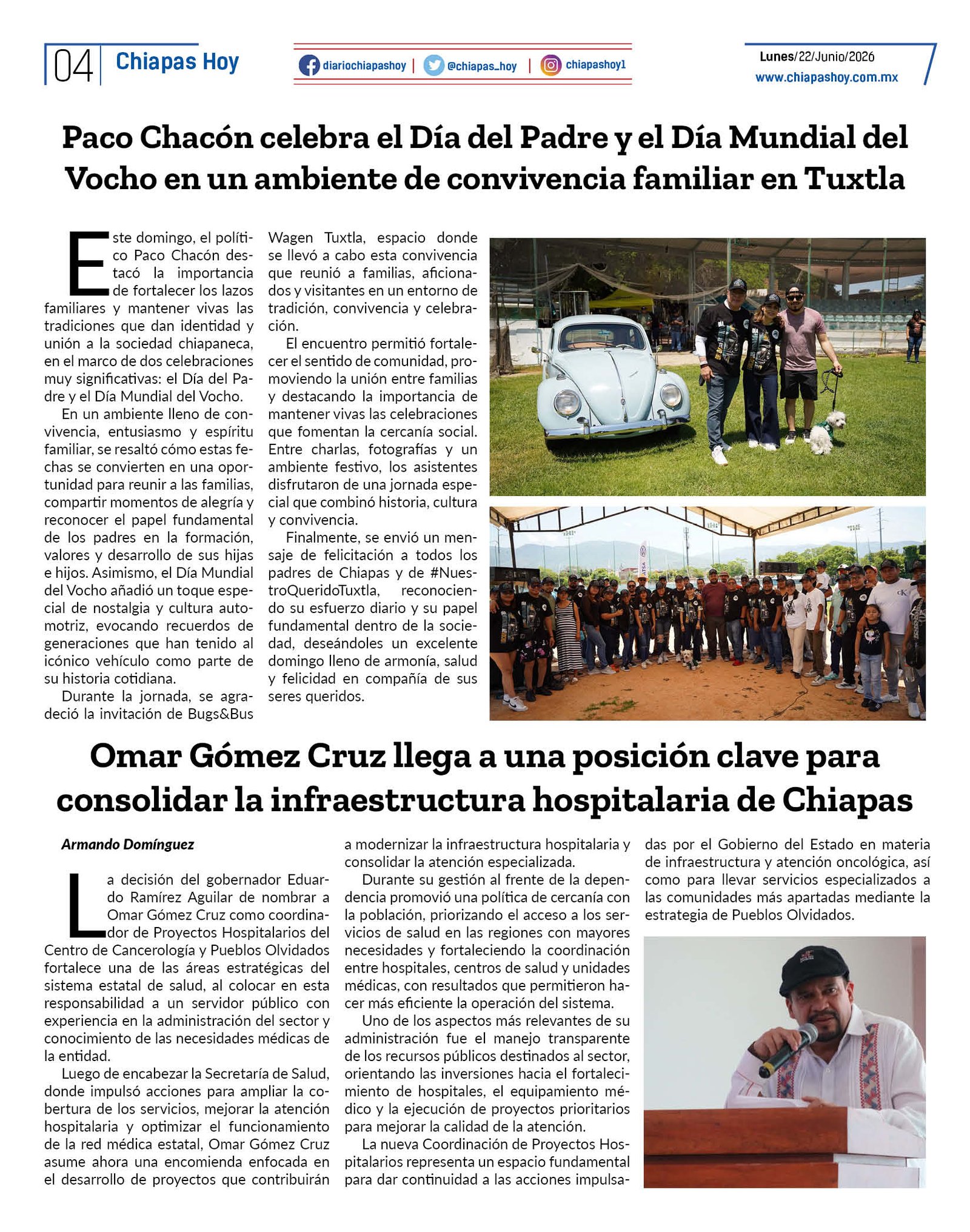 CHIAPAS HOY 22 DE JUNIO 20264