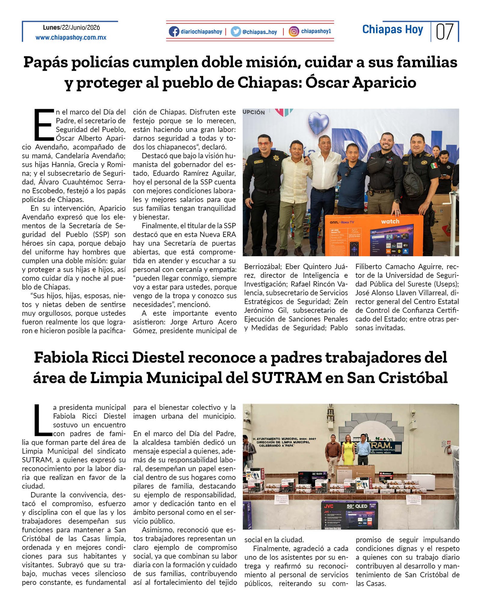 CHIAPAS HOY 22 DE JUNIO 20267